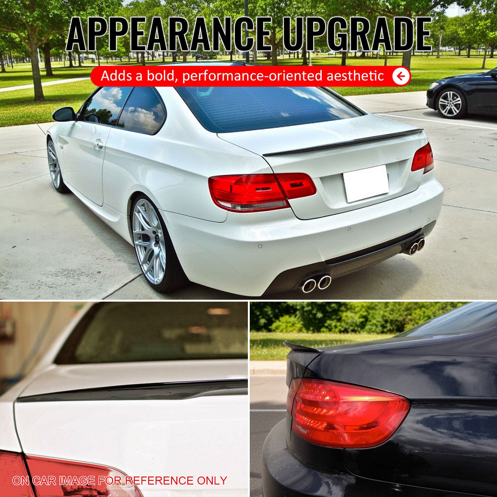 Fits 07-13 E92 Performance Painted #300 Alpine White III Trunk Spoiler