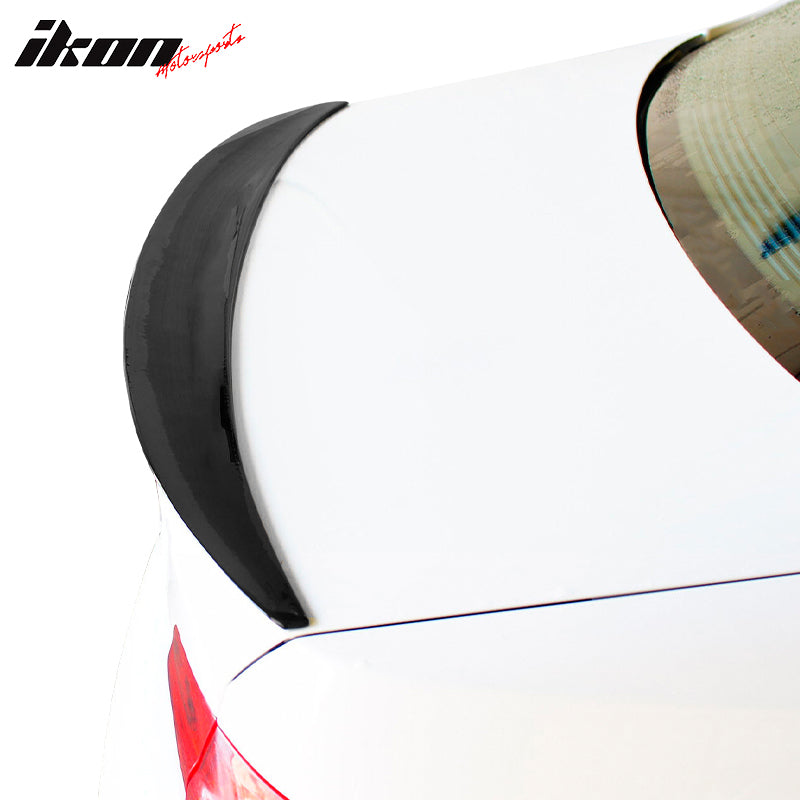 IKON MOTORSPRTS, Trunk Spoiler Compatible With 2007-2013 BMW E92 3-Series 2-Door Coupe and M3, Painted #475 Black Sapphire Metallic ABS Performance Style Rear Wing Spoiler, 2008 2009 2010 2011 2012