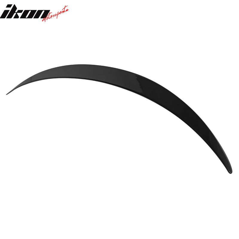 IKON MOTORSPORTS, Trunk Spoiler Compatible With 2014-2018 Mercedes-Benz W117 CLA-Class 4-Door Sedan, Painted #040 Black AMG Style ABS Plastic Rear Wing Spoiler Lip, 2015 2016 2017
