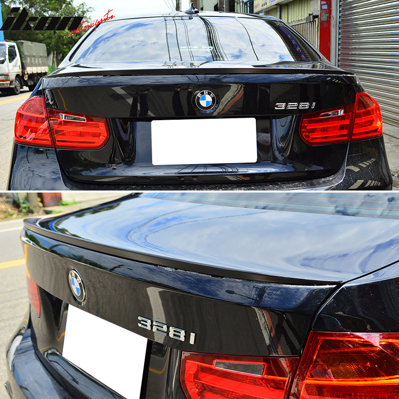 Fits 15-16 F80 M3 4Dr Sedan M3 Style Unpainted Trunk Spoiler Wing ABS Plastic