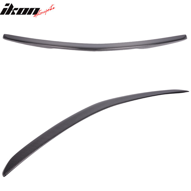 IKON MOTORSPORTS, Trunk Spoiler Compatible With 2010-2017 Mercedes-Benz E Class W207 Coupe C207, Matte Carbon Fiber AMG Style Rear Spoiler Wing, 2011 2012 2013 2014 2015 2016