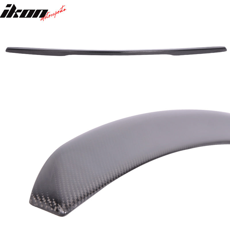 IKON MOTORSPORTS, Trunk Spoiler Compatible With 2010-2017 Mercedes-Benz E Class W207 Coupe C207, Matte Carbon Fiber AMG Style Rear Spoiler Wing, 2011 2012 2013 2014 2015 2016