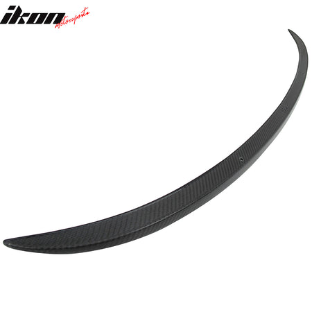 IKON MOTORSPORTS, Trunk Spoiler Compatible With 2014-2019 BMW 3-Series F80 Sedan , Matte Carbon Fiber M3 Style Rear Spoiler Wing, 2015 2016 2017 2018