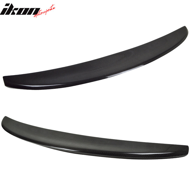 IKON MOTORSPORTS, Trunk Spoiler Compatible With 2008-2014 Maserati Gran Turismo Coupe, Matte Carbon Fiber IKON Style Rear Spoiler Wing, 2009 2010 2011 2012 2013