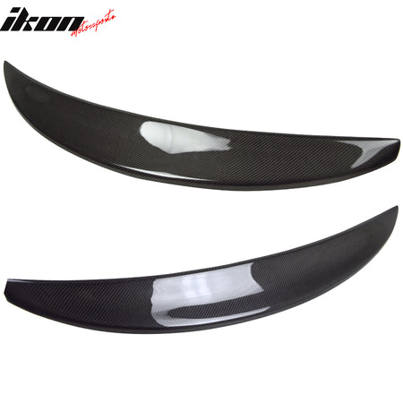 IKON MOTORSPORTS, Trunk Spoiler Compatible With 2008-2014 Maserati Gran Turismo Coupe, Matte Carbon Fiber IKON Style Rear Spoiler Wing, 2009 2010 2011 2012 2013