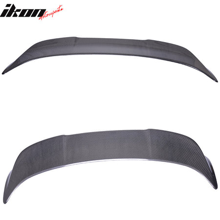 IKON MOTORSPORTS, Trunk Spoiler Compatible With 2014-2020 Lexus Sedan IS200t IS250 IS300 IS350 IS300h, Matte Carbon Fiber TR-D Style Rear Spoiler Wing, 2015 2016 2017 2018 2019