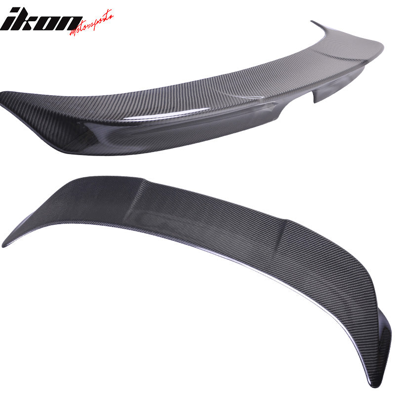 IKON MOTORSPORTS, Trunk Spoiler Compatible With 2014-2020 Lexus Sedan IS200t IS250 IS300 IS350 IS300h, Matte Carbon Fiber TR-D Style Rear Spoiler Wing, 2015 2016 2017 2018 2019