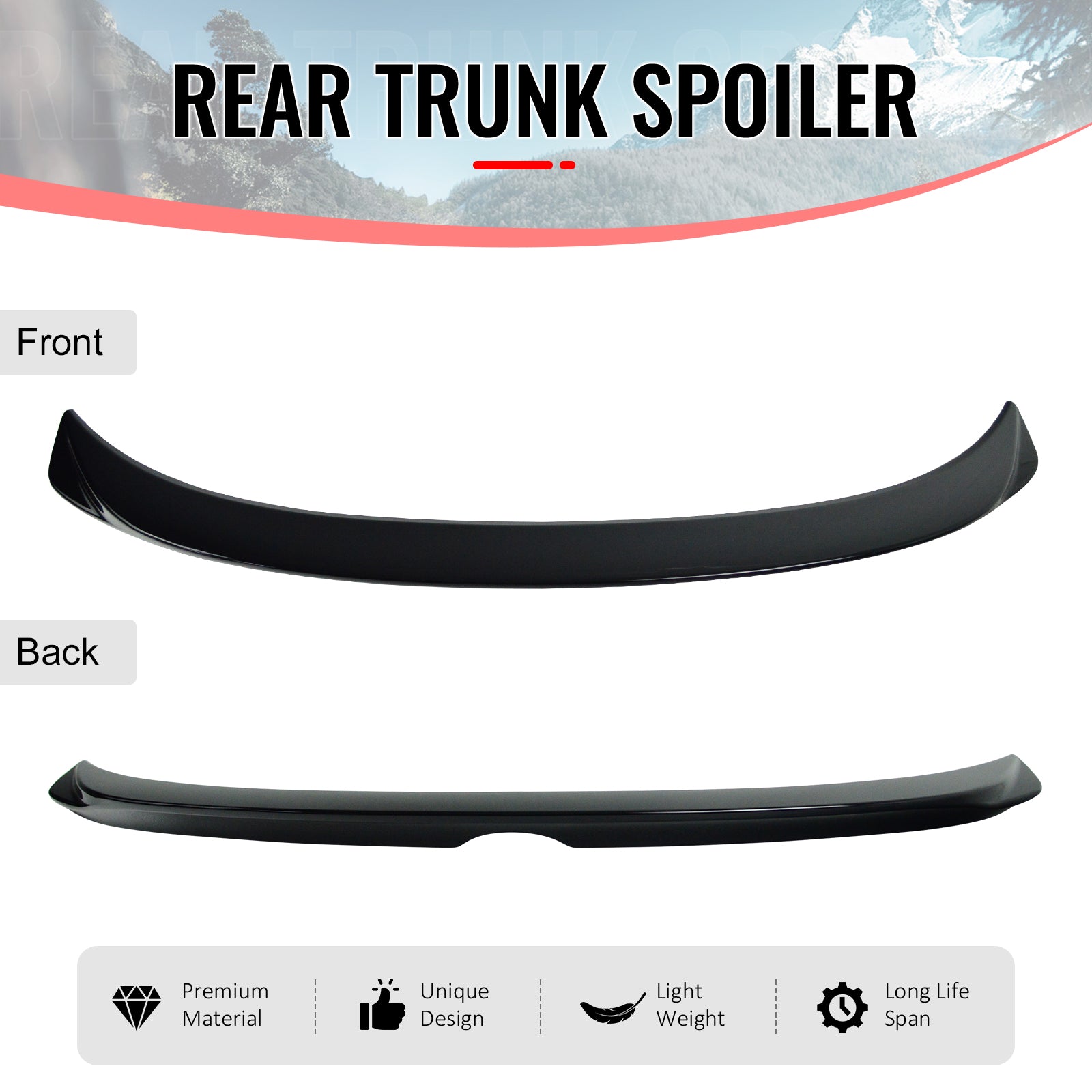 Fits 14-20 Lexus IS250 IS300 Sedan F Style Rear Trunk Spoiler ABS #212 Obsidian