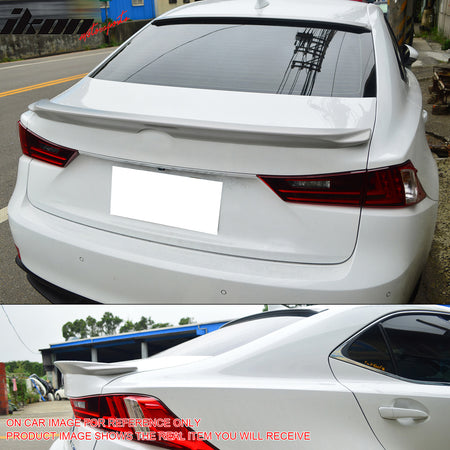 Fits 14-20 Lexus IS250 IS300 Sedan F Style Rear Trunk Spoiler ABS #212 Obsidian