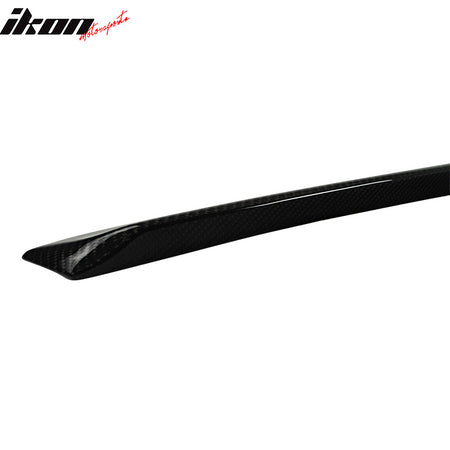 IKON MOTORSPORTS, Trunk Spoiler Compatible With 1999-2005 BMW 3 Series E46, Matte Carbon Fiber Ikon Style Rear Spoiler Wing, 2000 2001 2002 2003 2004