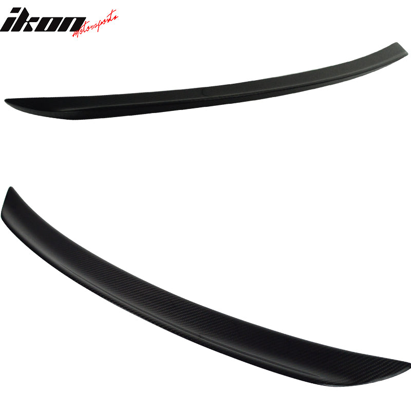 IKON MOTORSPORTS, Trunk Spoiler Compatible With 2014-2020 Lexus Sedan IS200t IS250 IS30, IS350 IS300h, Matte Carbon Fiber B Style Rear Spoiler Wing, 2015 2016 2017 2018 2019