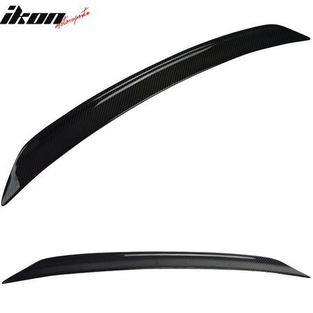 IKON MOTORSPORTS, Trunk Spoiler Compatible With 2014-2020 Lexus Sedan IS200t IS250 IS30, IS350 IS300h, Matte Carbon Fiber B Style Rear Spoiler Wing, 2015 2016 2017 2018 2019