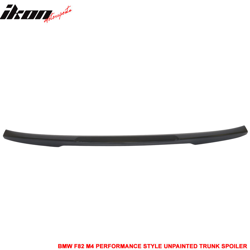 Compatible With 2015-2016 F82 4-Series M4 Performance Style Unpainted Rear Trunk Spoiler Wing - ABS