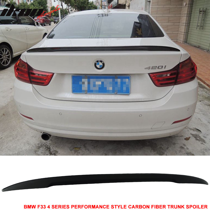 2014-2020 BMW 4 Series F33 F83 M4 P Style Carbon Fiber Trunk Spoiler