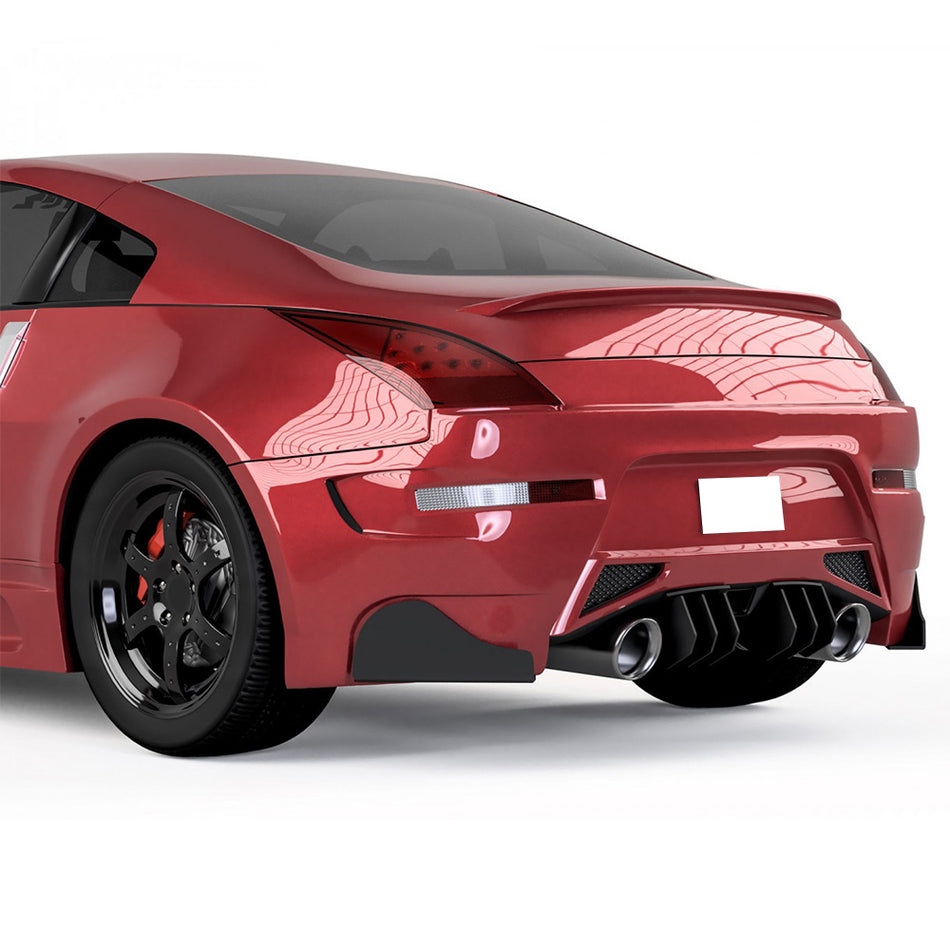 Compatible With 2003-2008 Nissan 350Z Factory Style ABS Rear Trunk Spoiler Wing Tail Lid