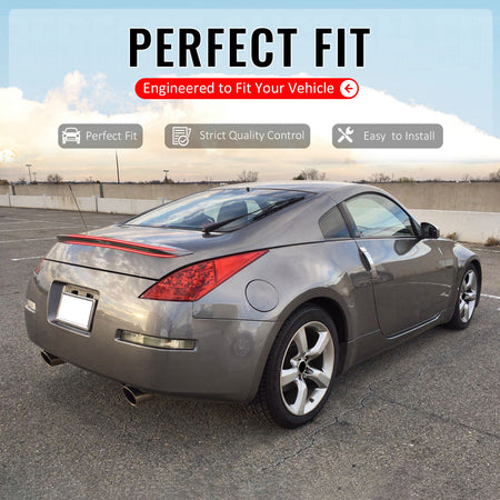 IKON MOTORSPORTS Trunk Spoiler Compatible With 2003-2009 Nissan 350Z 2-Door, Factory Style Painted #E33 Yellow Pearl ABS Rear Wing