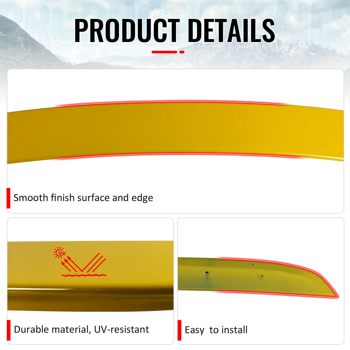 Fits 03-09 Nissan 350Z OE Style Rear Trunk Spoiler Wing Lip Painted #E33 Yellow