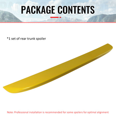Fits 03-09 Nissan 350Z OE Style Rear Trunk Spoiler Wing Lip Painted #E33 Yellow