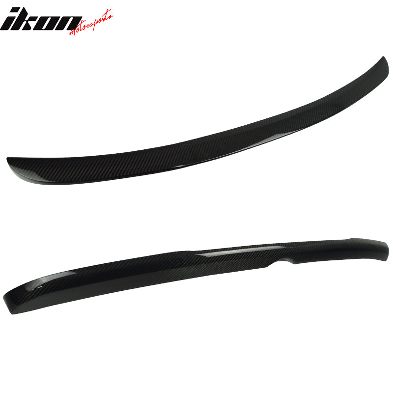 IKON MOTORSPORTS, Trunk Spoiler Compatible With 2015-2021 Subaru WRX STI , Matte Carbon Fiber Factory Style Rear Spoiler Wing, 2016 2017 2021