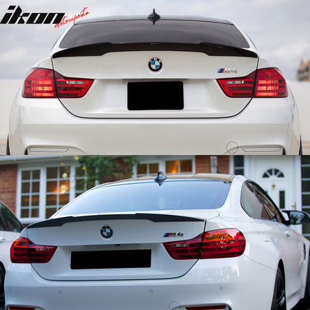 Fits 14-16 BMW 4 Series F32 M4 Style Unpainted Rear Trunk Spoiler - ABS