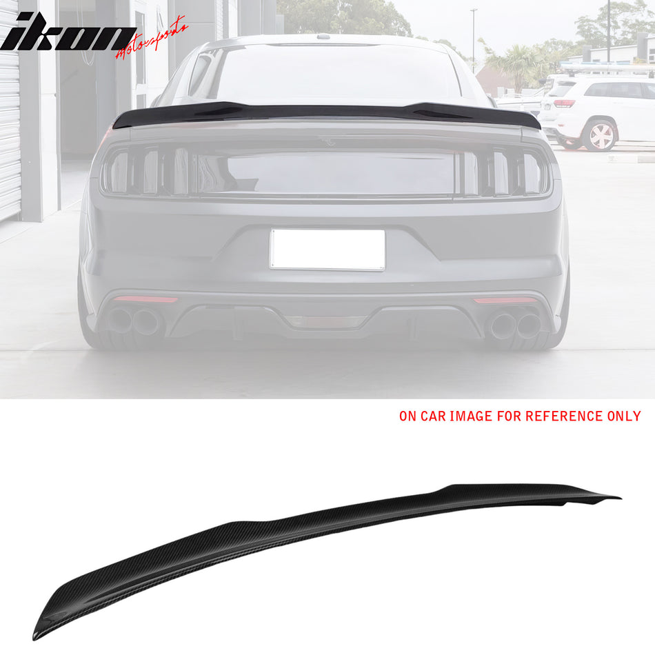 2015-2023 Ford Mustang Coupe Trunk Spoiler V Style Carbon Fiber Wing