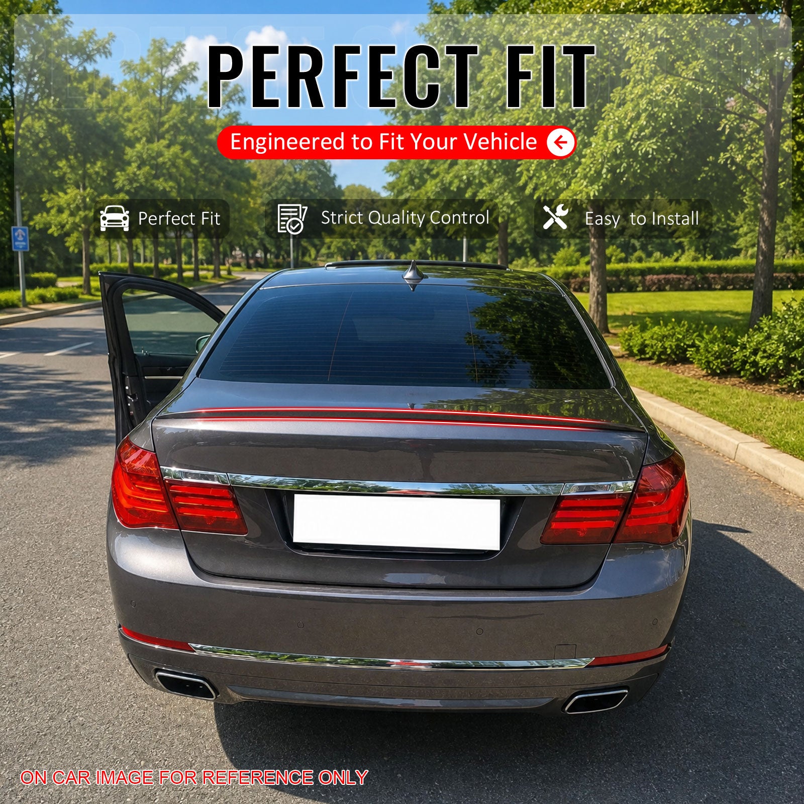 Fit 2009-2015 BMW 7-Series F01 F02 Sedan 4-Door Trunk Spoiler Painted #300