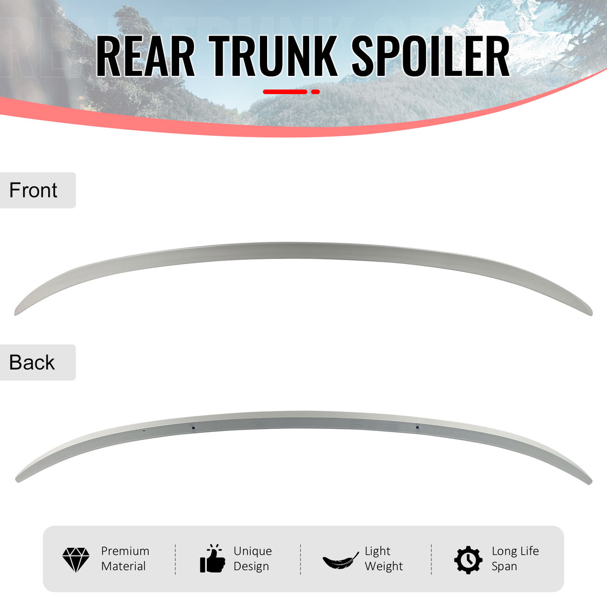 Fits 09-15 F01 F02 M3 Painted #300 Alpine White III Trunk Spoiler