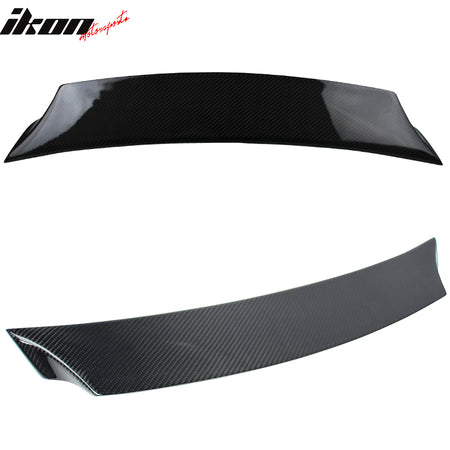 IKON MOTORSPORTS, Trunk Spoiler Compatible With 2016-2020 Honda Civic Sedan , Matte Carbon Fiber IKON Style Rear Spoiler Wing, 2017 2018 2019