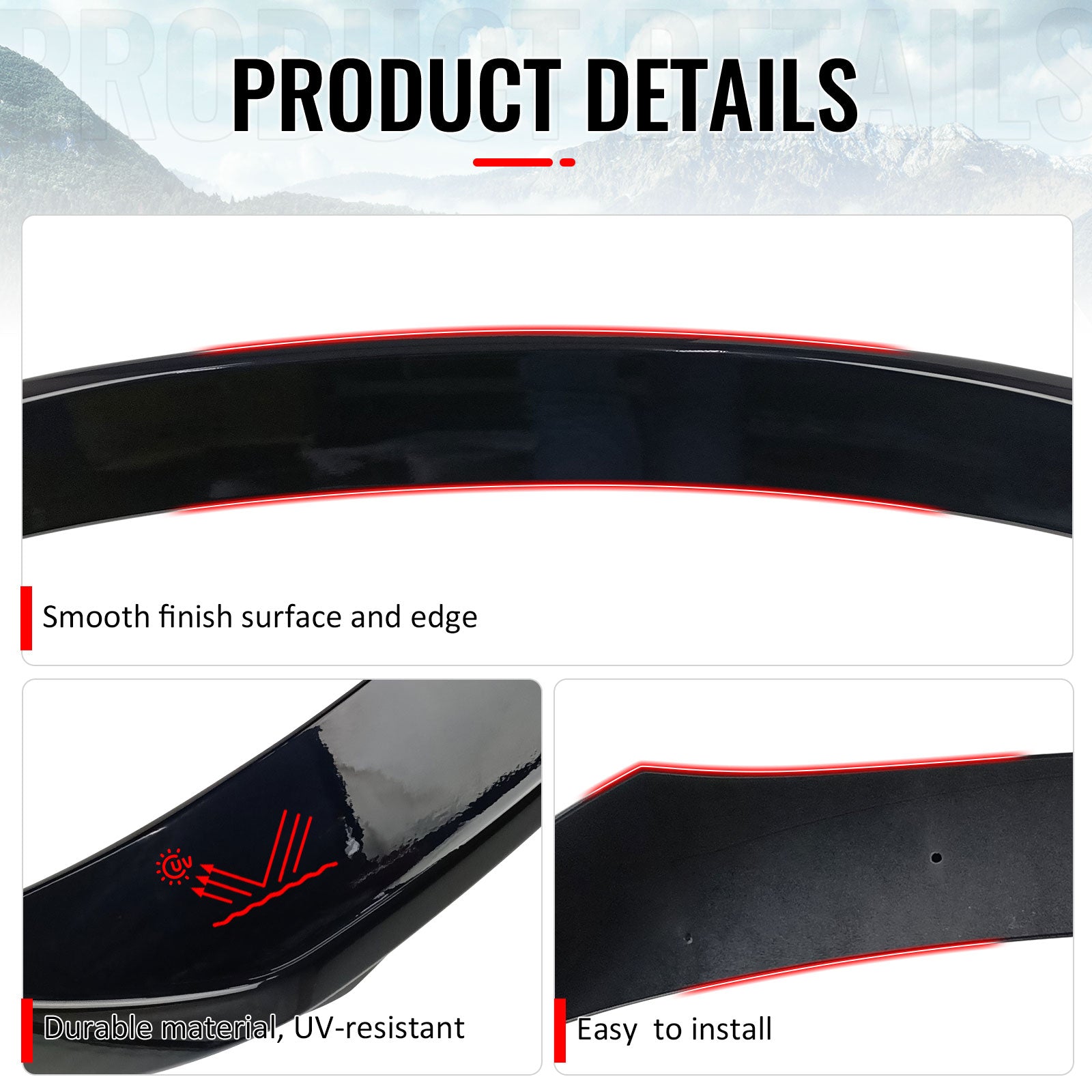 Fits 15-17 Nissan Juke Trunk Spoiler Wing ABS Painted #B20 Bluish Black Metallic