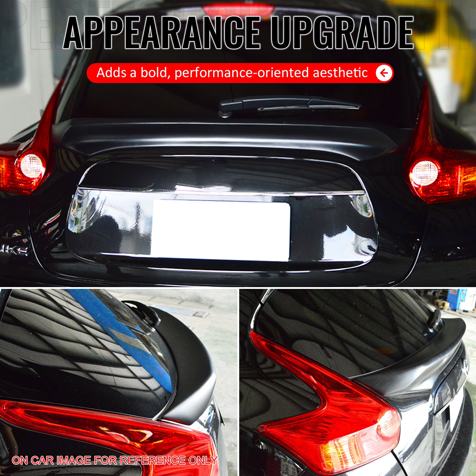 Fits 15-17 Nissan Juke Trunk Spoiler Wing Painted #K23 Liquid Platinum Metallic