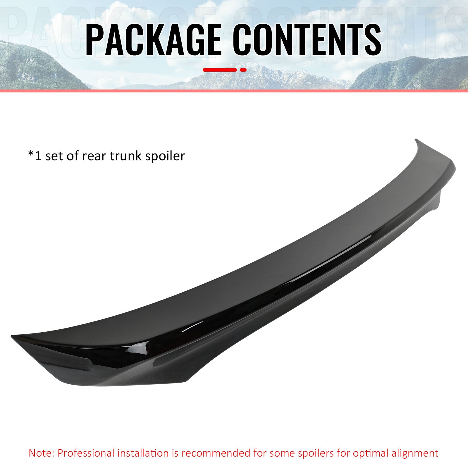 Fits 15-17 Nissan Juke Rear Trunk Spoiler Wing ABS Painted #KH3 Black Obsidian