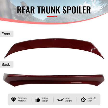 Fits 15-17 Nissan Juke Rear Trunk Spoiler Wing ABS Painted #NAH Red Pearl