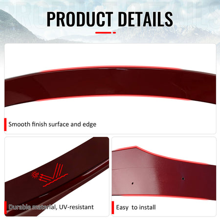 Fits 15-17 Nissan Juke Rear Trunk Spoiler Wing ABS Painted #NAH Red Pearl