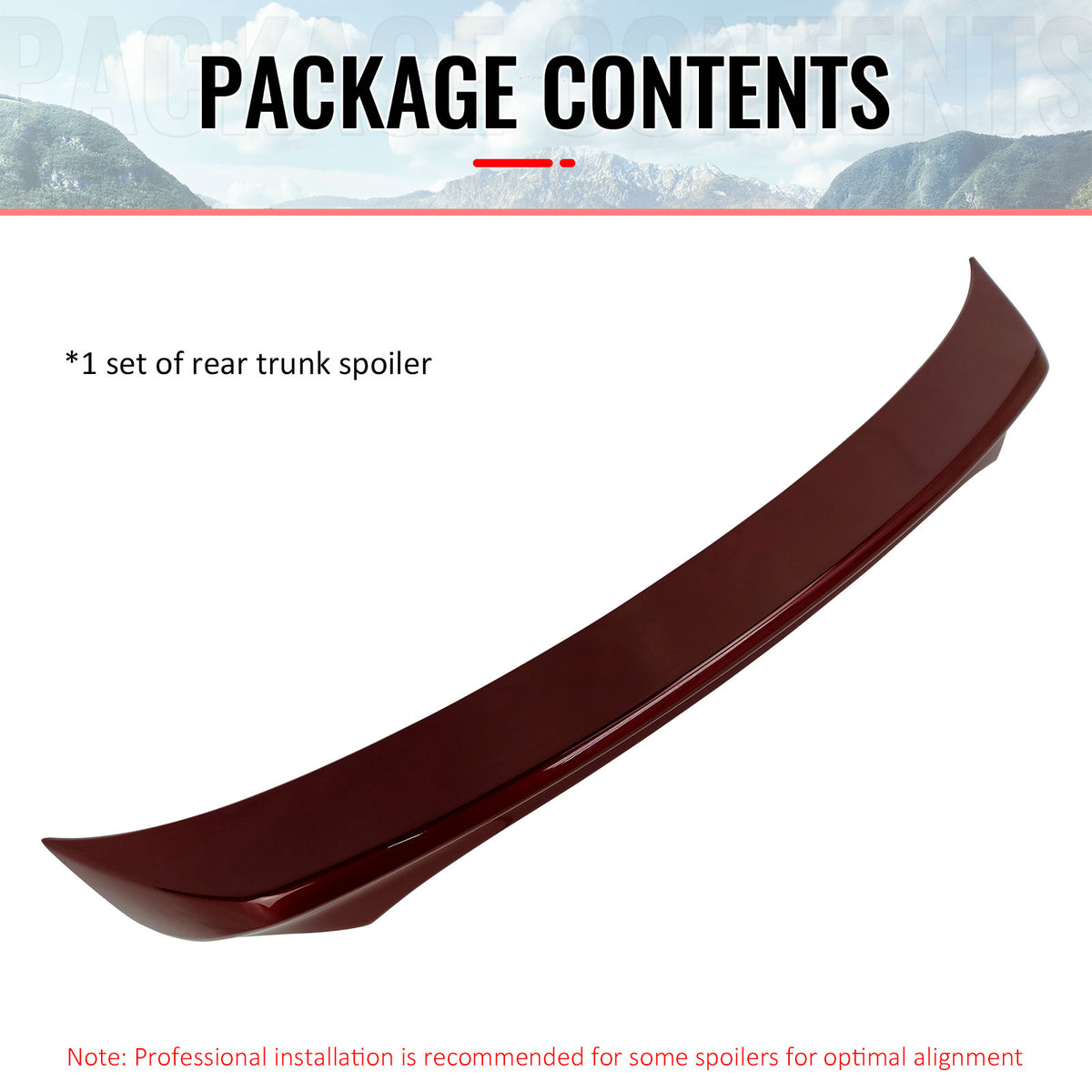 Fits 15-17 Nissan Juke Rear Trunk Spoiler Wing ABS Painted #NAH Red Pearl