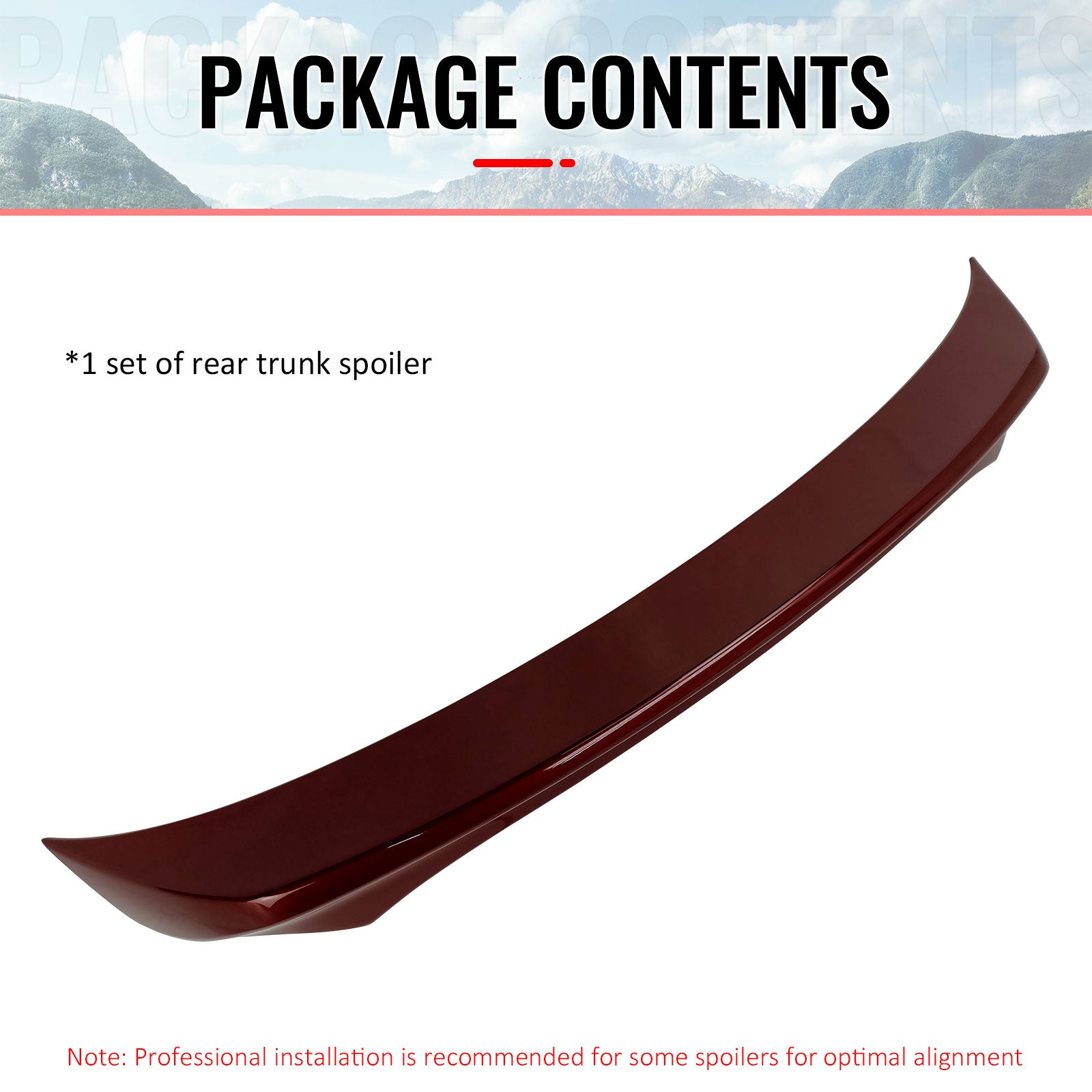 Fits 15-17 Nissan Juke Rear Trunk Spoiler Wing ABS Painted #NAH Red Pearl