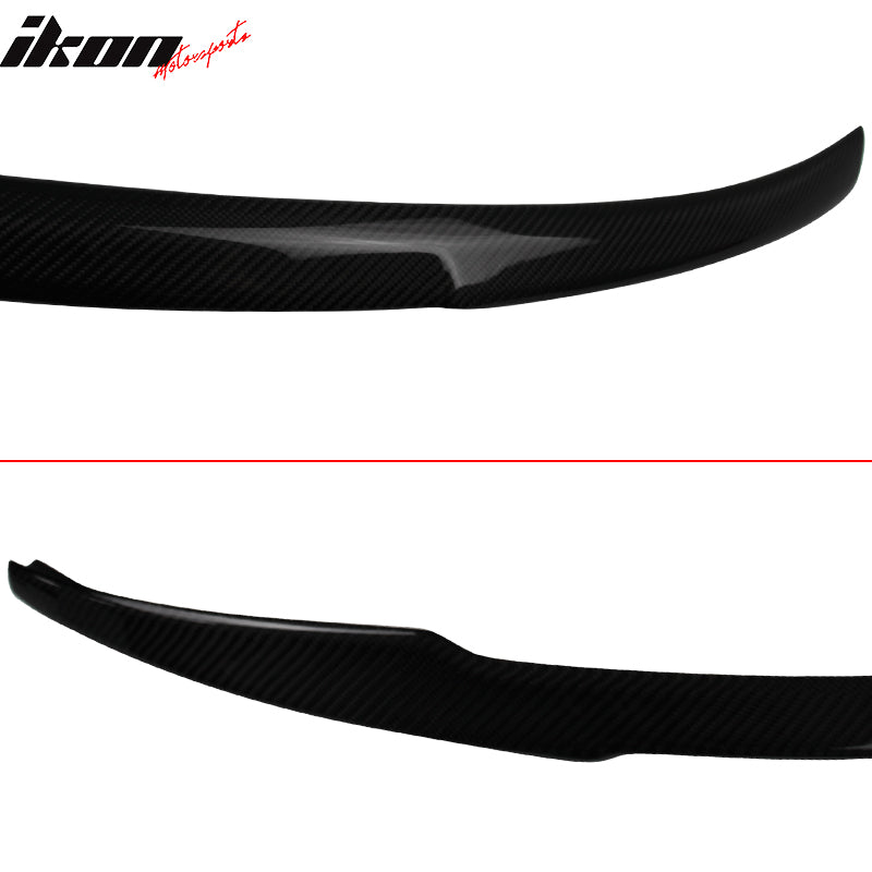 IKON MOTORSPORTS, Trunk Spoiler Compatible With 2014-2020 BMW 4-Series F32 Coupe , Matte Carbon Fiber M4 Style Rear Spoiler Wing, 2015 2016 2017 2018 2019