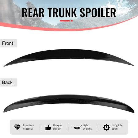 Fits 04-10 E60 Performance Trunk Spoiler Painted #668 Jet Black