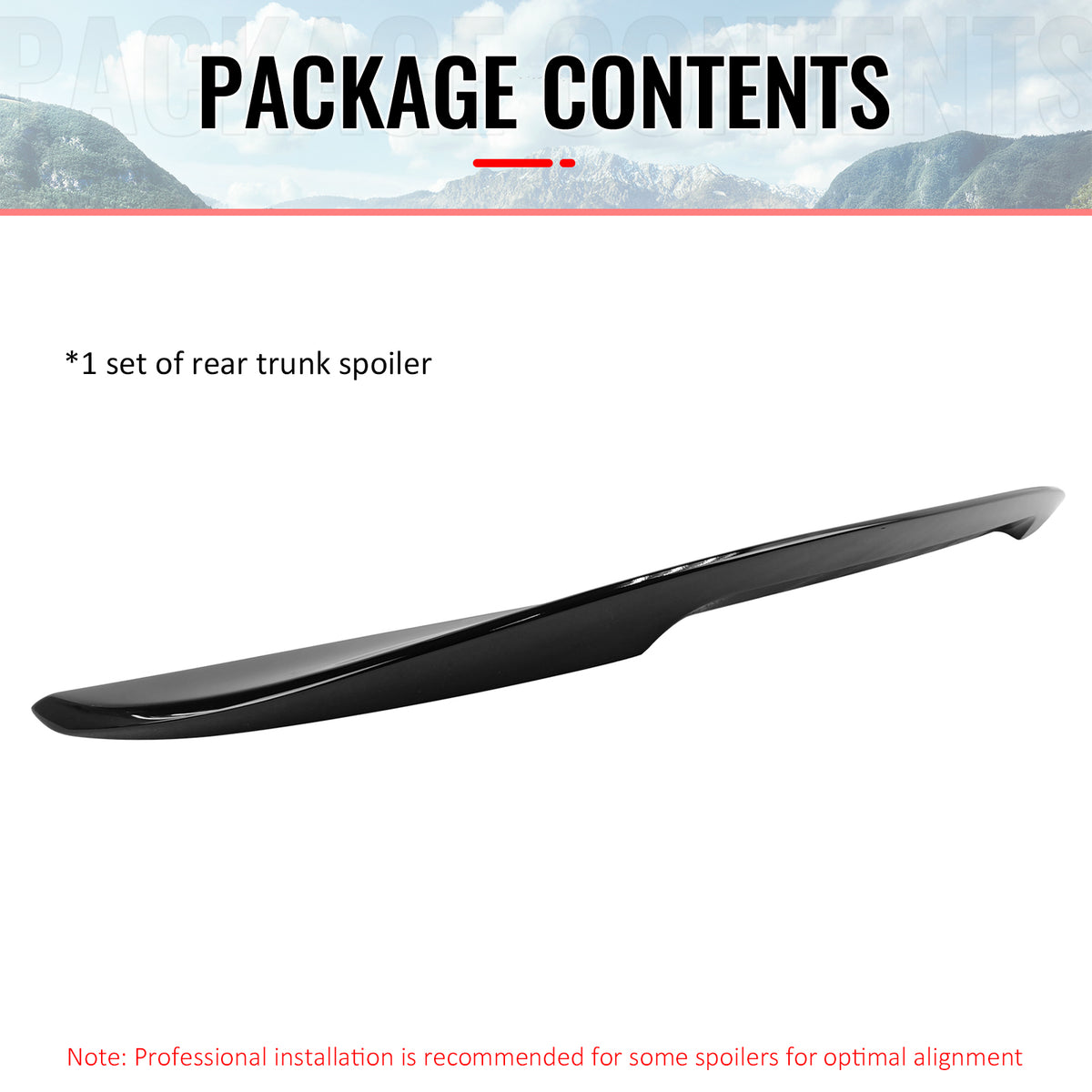 Fits 04-10 E60 Performance Trunk Spoiler Painted #668 Jet Black