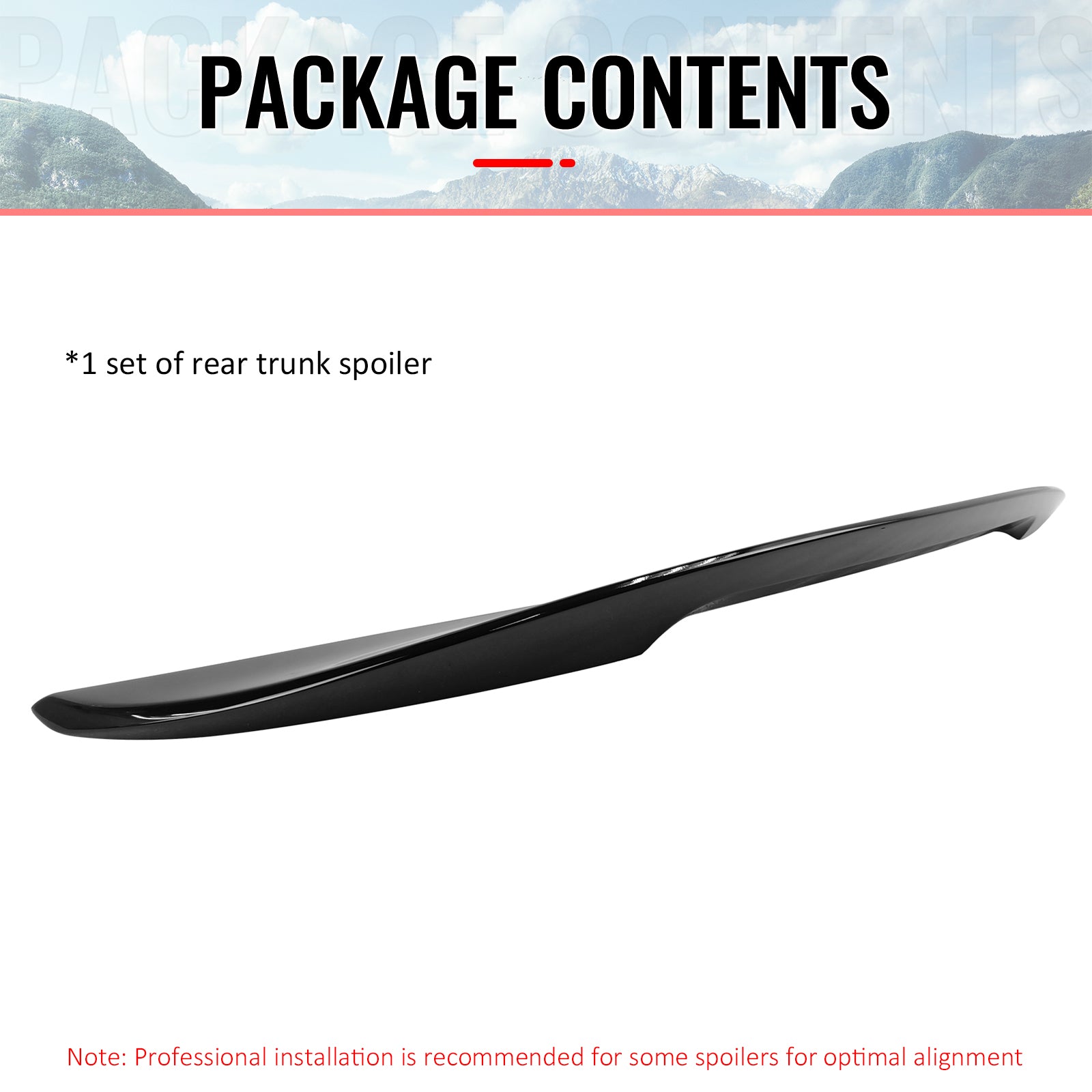 Fits 04-10 E60 Performance Trunk Spoiler Painted #668 Jet Black