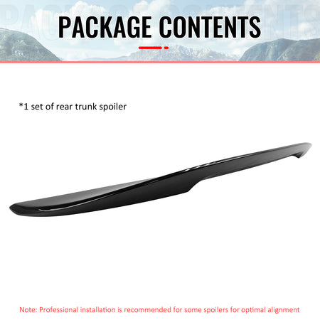 Fits 04-10 E60 Performance Trunk Spoiler Painted #668 Jet Black