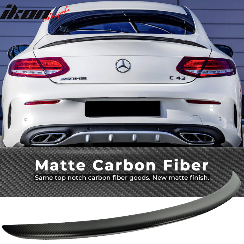 IKON MOTORSPORTS, Trunk Spoiler Compatible With 2015-2020 Mercedes