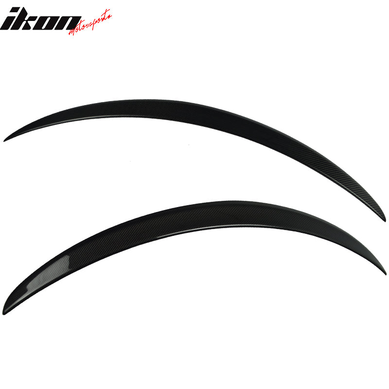 IKON MOTORSPORTS, Trunk Spoiler Compatible With 2015-2020 Mercedes-Benz C Class W205 Coupe C205 , Matte Carbon Fiber AMG Style Rear Spoiler Wing, 2016 2017 2018 2019