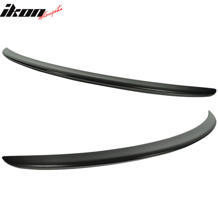 IKON MOTORSPORTS, Trunk Spoiler Compatible With 2015-2020 Mercedes-Benz C Class W205 Coupe C205 , Matte Carbon Fiber AMG Style Rear Spoiler Wing, 2016 2017 2018 2019