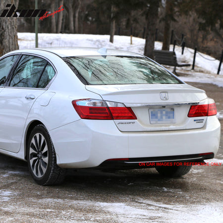 Pre-painted Trunk Spoiler Compatible With 2013-2017 Honda Accord, Factory Style ABS Painted #R548P Basque Red Pearl II Rear Tail Lip Deck Boot Wing By IKON MOTORSPORTS, 2014 2015 2016