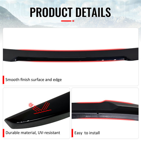 Fits 17-23 G30 Sedan M4 V Style Painted #416 Carbon Black Metallic Trunk Spoiler