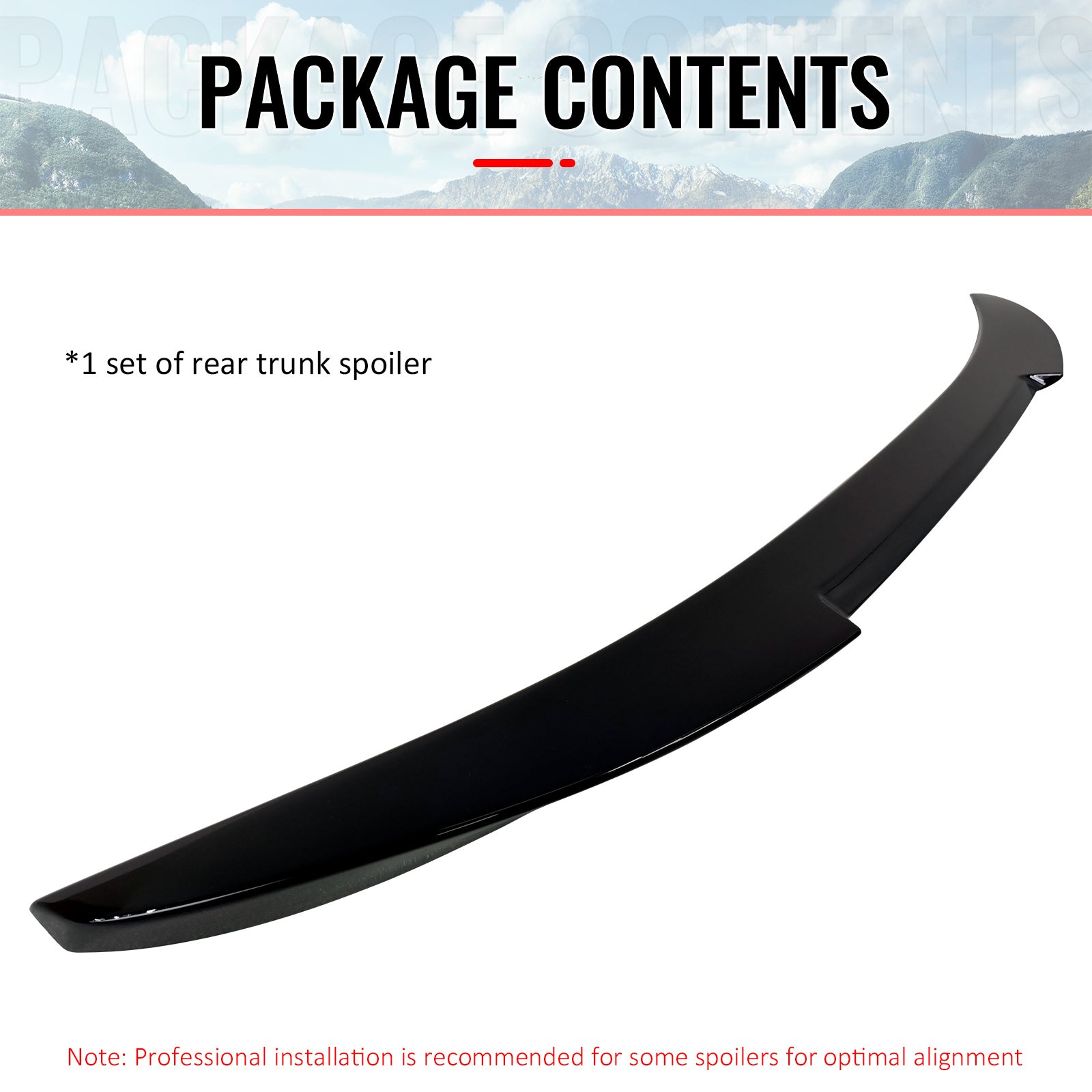 Fits 17-23 G30 Sedan M4 V Style Painted #416 Carbon Black Metallic Trunk Spoiler