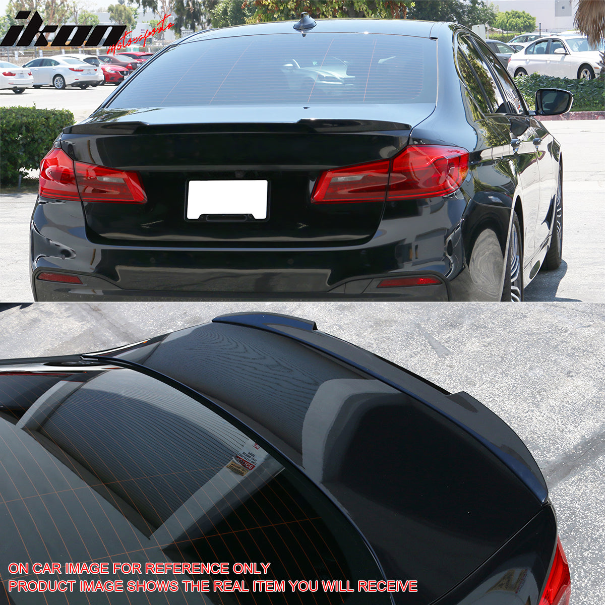Fits 17-23 G30 Sedan M4 V Style Painted #416 Carbon Black Metallic Trunk Spoiler