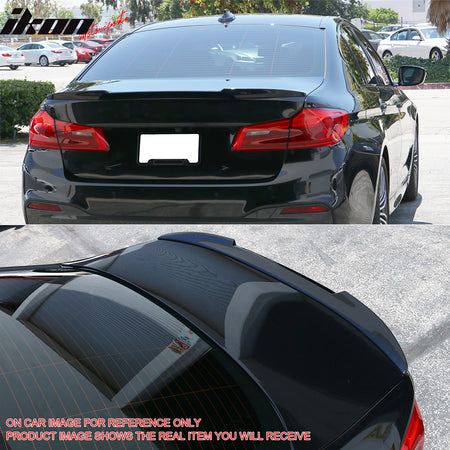 Fits 17-23 G30 Sedan M4 V Style Painted #416 Carbon Black Metallic Trunk Spoiler