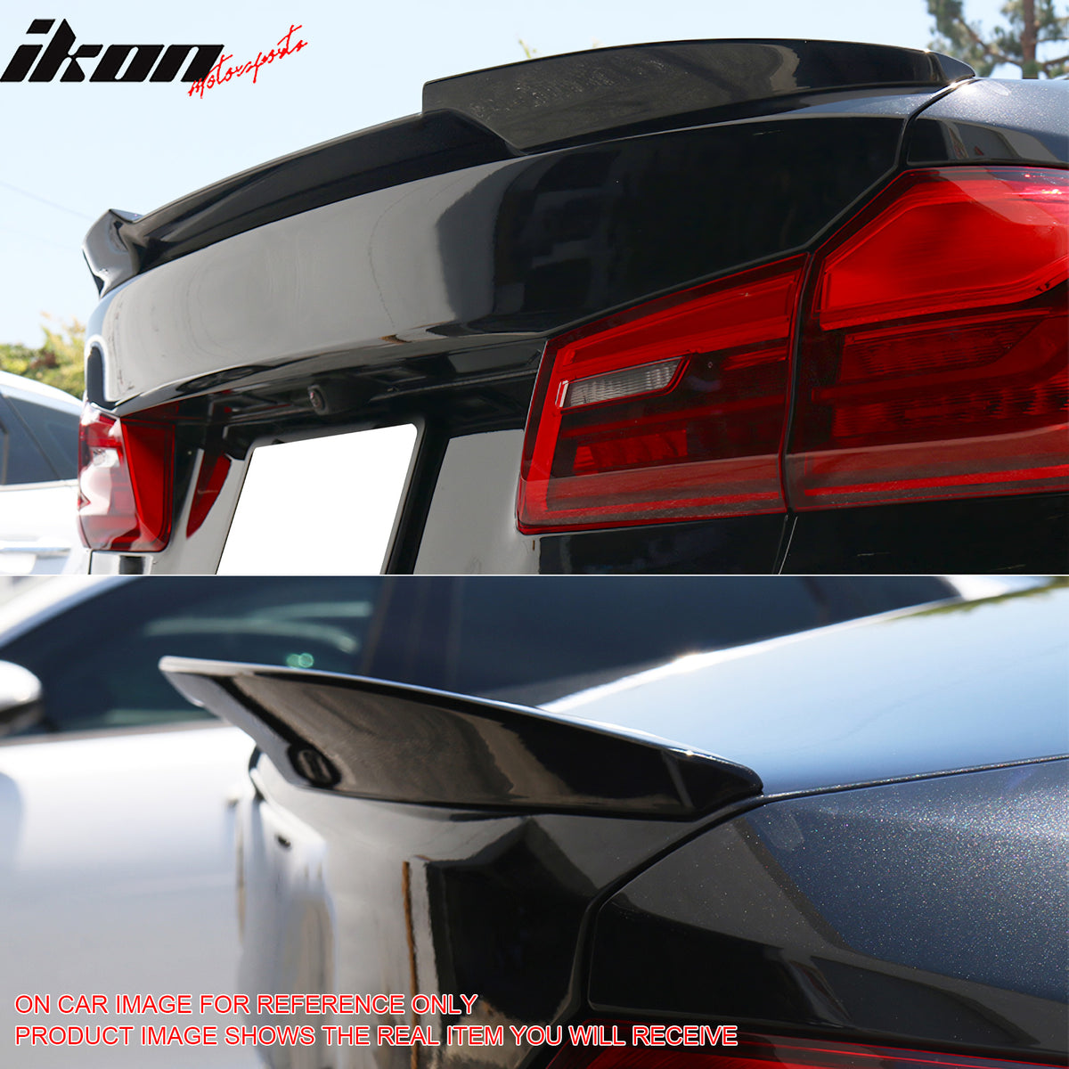 Fits 17-23 G30 Sedan M4 V Style Painted #416 Carbon Black Metallic Trunk Spoiler