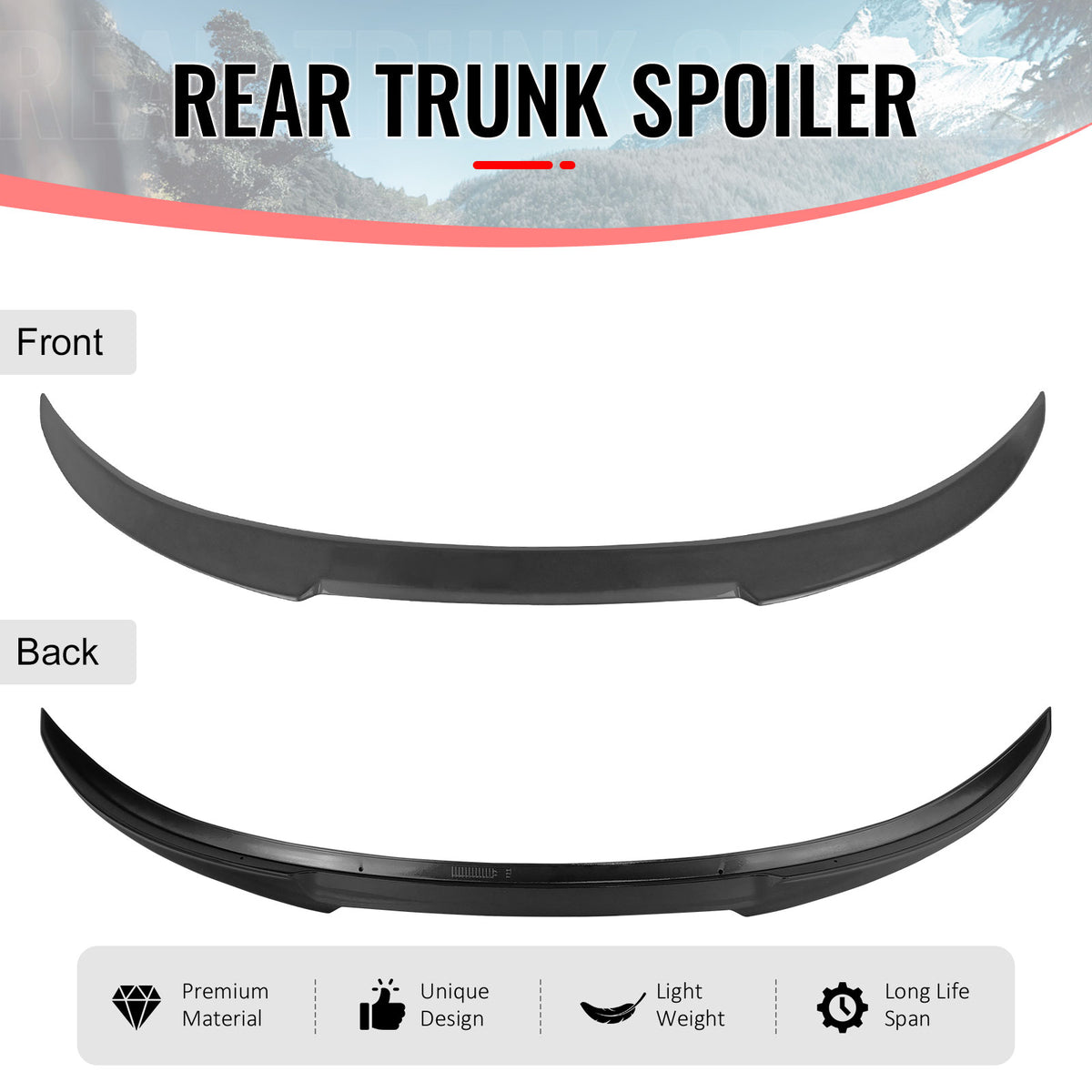 Fits 14-20 F33 F83 M4 Painted #B39 Mineralgrau Metallic Trunk Spoiler